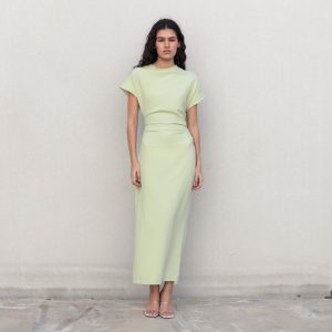 VESTIDO MIDI FRUNCES