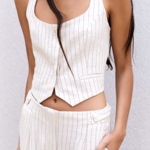 PANTALÓN LINO RAYA DIPLOMÁTICA