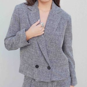 BLAZER ESTRUCTURA CRUZADA CROPPED